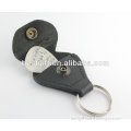 black coin holder paper holder keychain black leather key chain